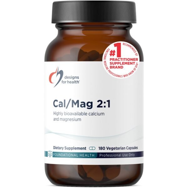 Designs for Health Cal/Mag 2:1 – 150mg Chelated Magnesium Malate + 300mg Calcium Malate Supplement - Non-GMO