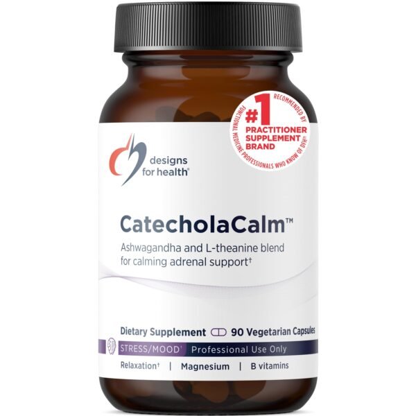 Designs for Health CatecholaCalm - Adaptogenic Herbs + Vitamins for Mood, Calm Support with L-Theanine