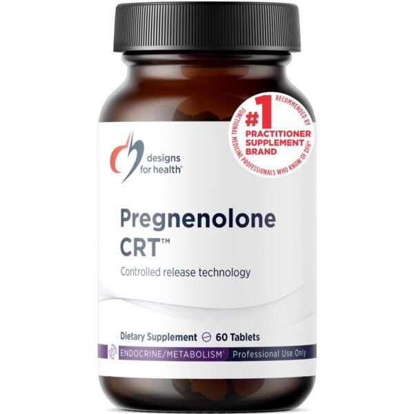 Designs for Health Pregnenolone CRT - 30mg Controlled/Time Release Pregnenolone (10-12 Hour) - Estrogen, DHEA + Testosterone Hormone Precursor
